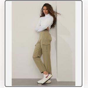 Athleta Endless High Rise Cargo Pants Olive Branch 4